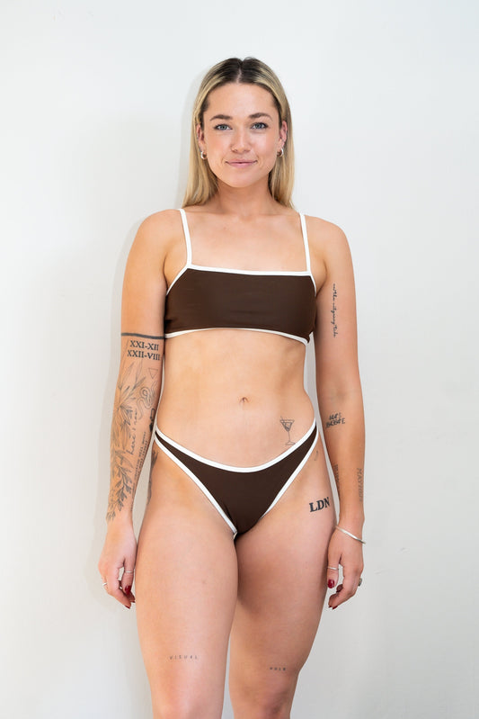 BELLA TOP Mocha/Ivory